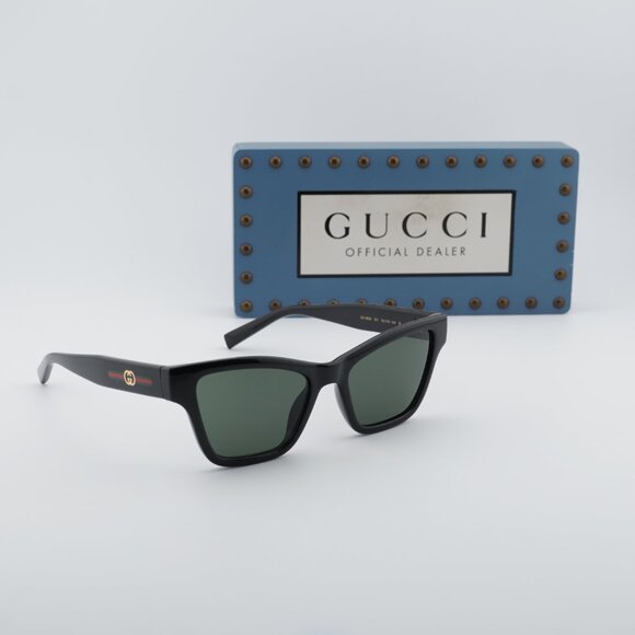 Gucci GG1982S 001 Cat Eye Sunglasses - Black\\Grey main image 8